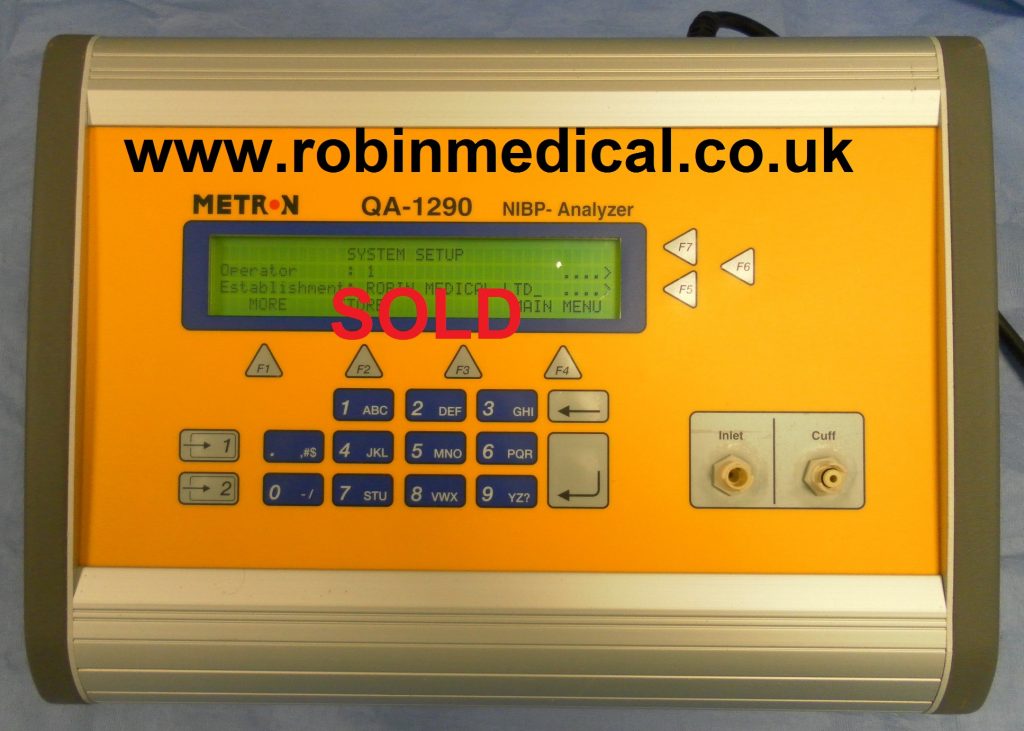 Metron QA1290 NIBP Analyzer Robin Medical Ltd