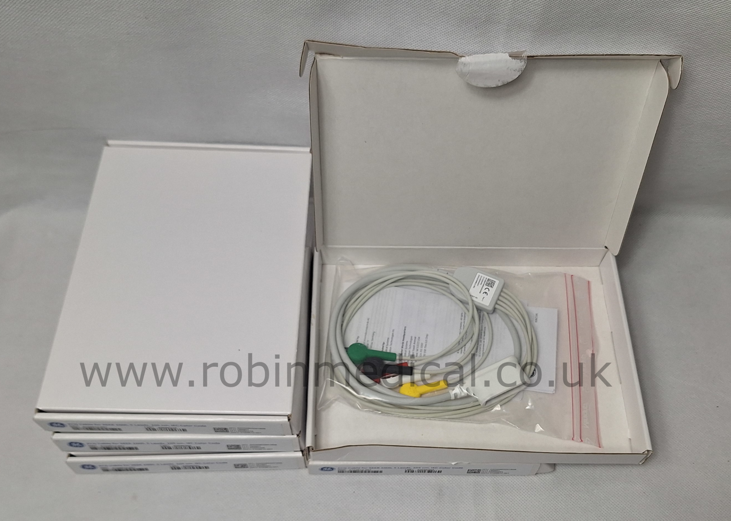 GE ECG Cable for SEER 1000, 5 Lead, 105CM IEC Color Code Open Box