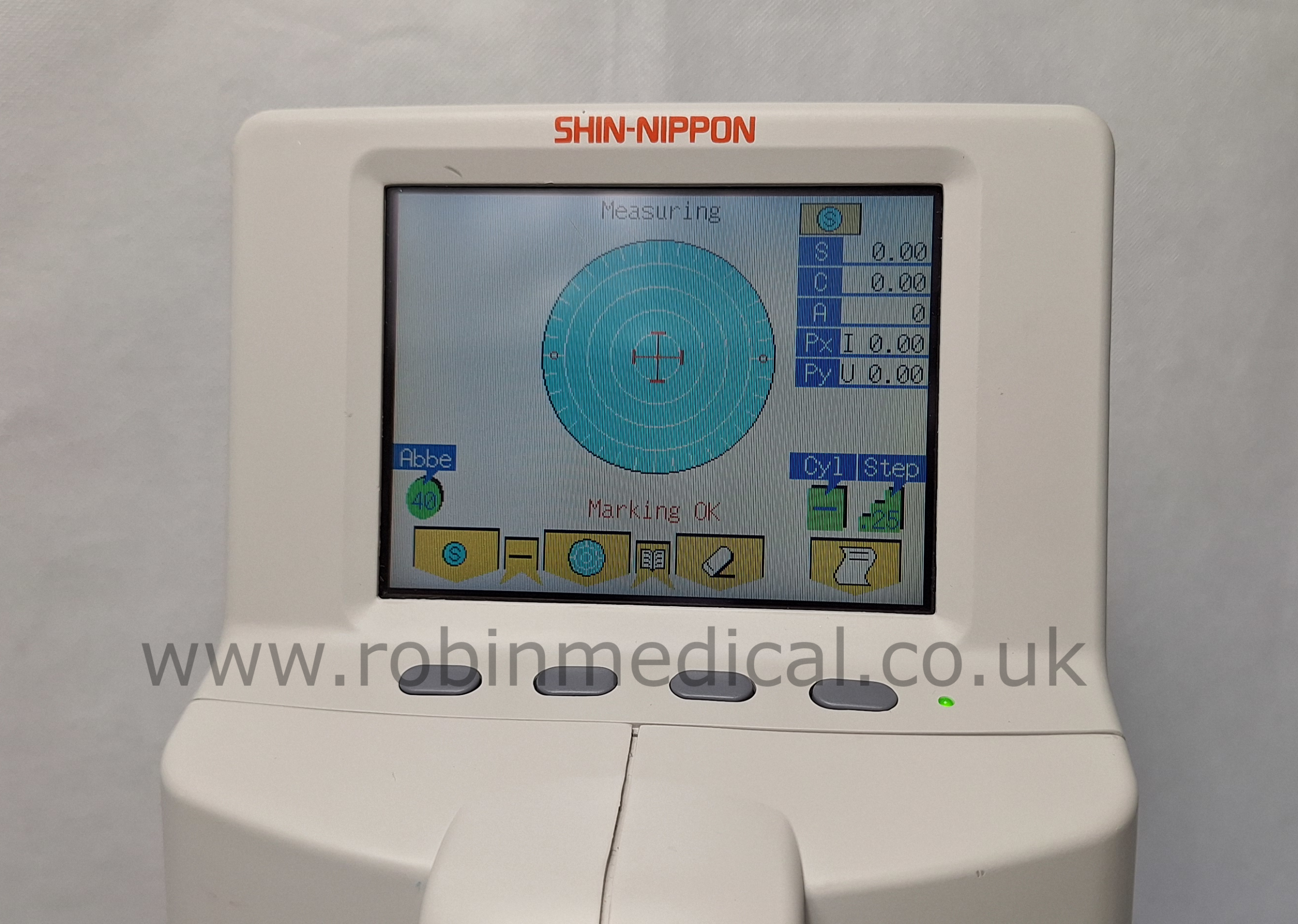 Shin-Nippon Lensmeter SLM-5000.Screen