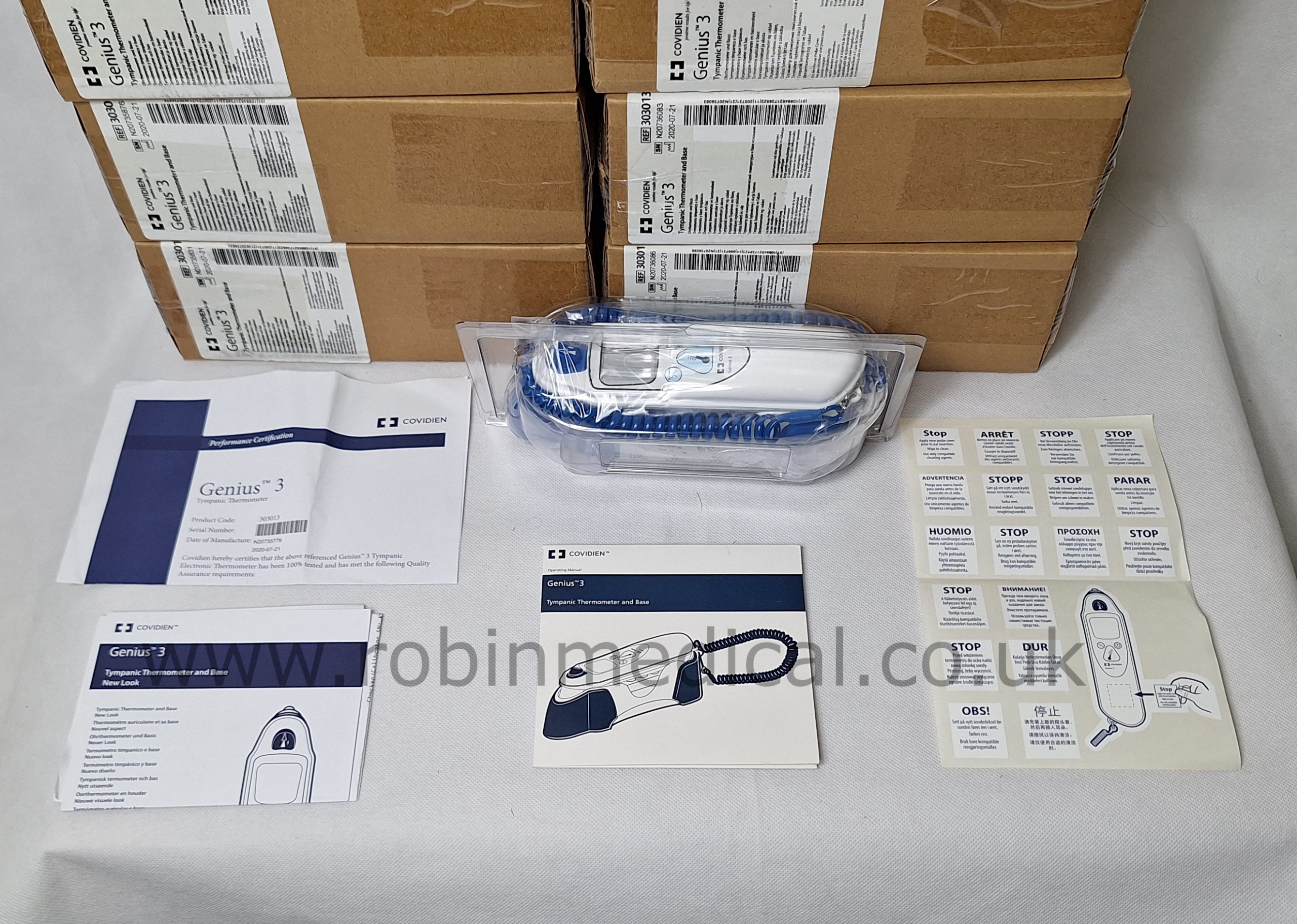 3 New Covidien Genuis 3 Typanic Thermometer Ref-303013