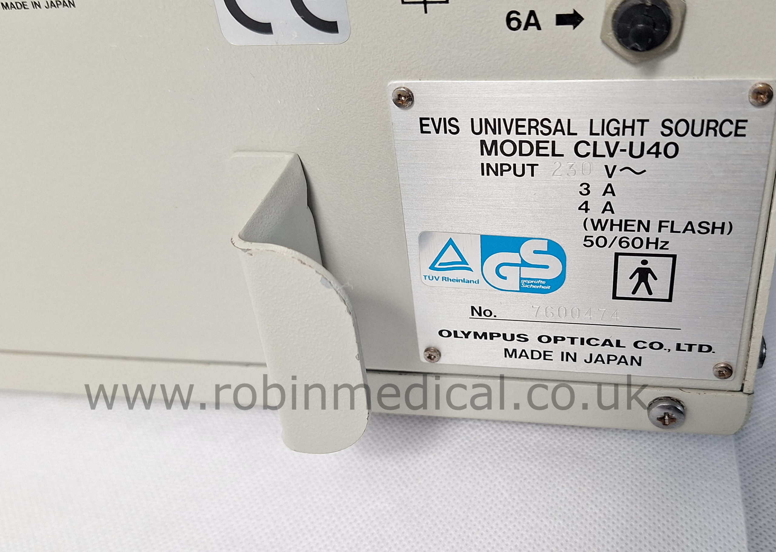 Olympus CLV-U40 Xenon Light Source Rear Closeup View