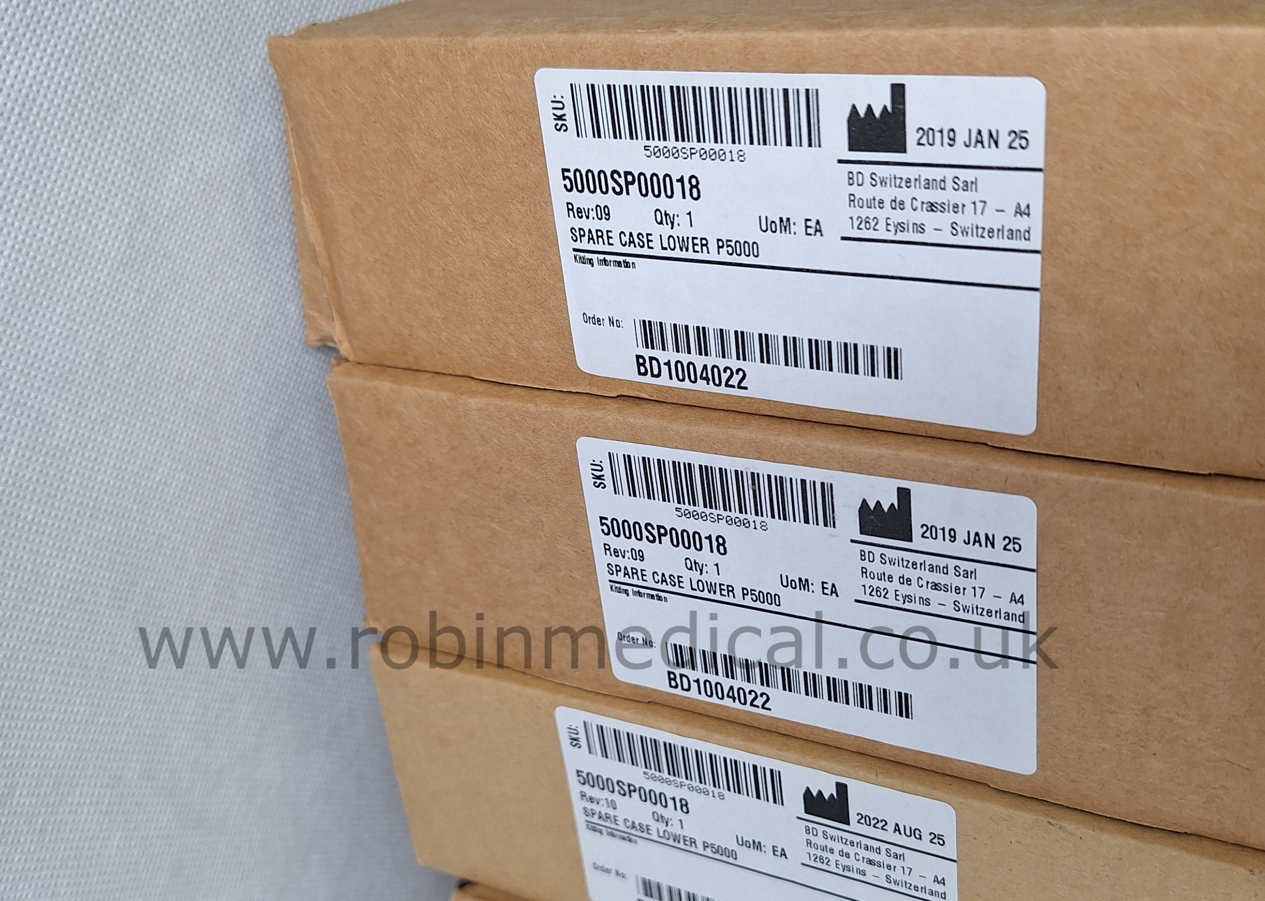 Spare Case Lower P5000 5000SP00018 Label Closeup