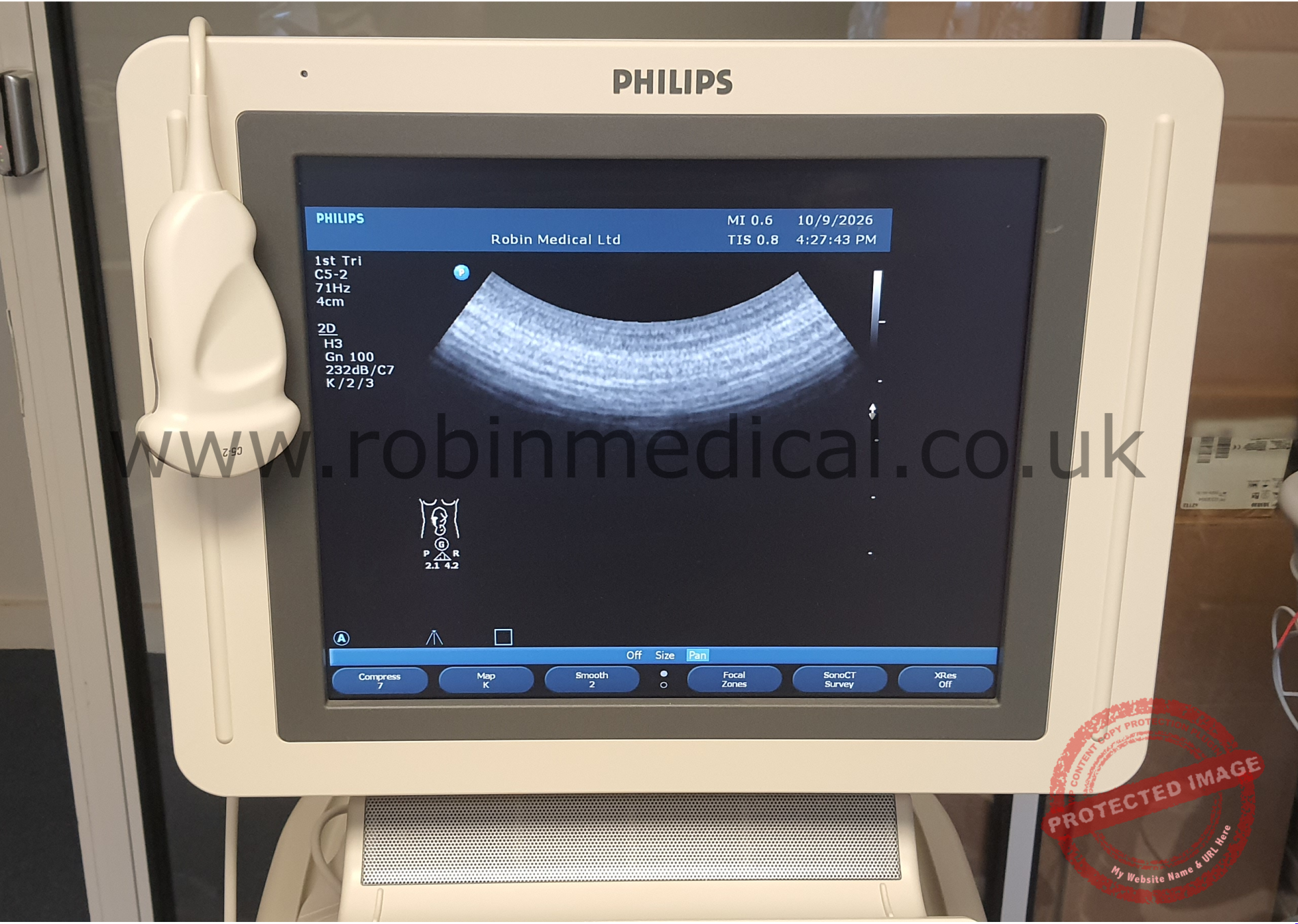 Philips C5-2 Curved Array Ultrasound Probe 21426A MN:989605386651 - Image 4
