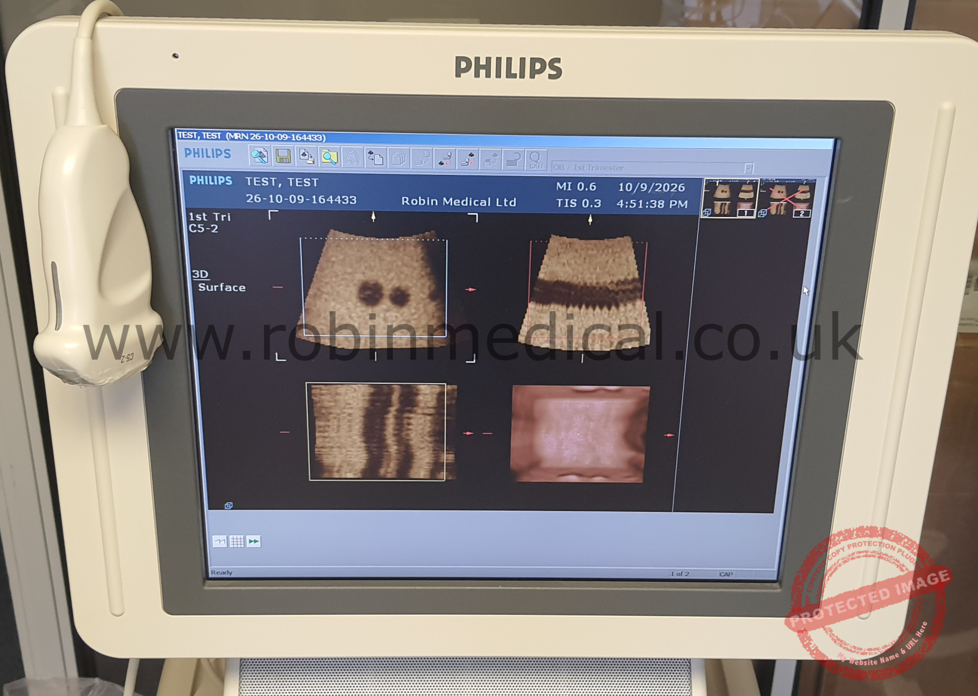 Philips C5-2 Curved Array Ultrasound Probe 21426A MN:989605386651 - Image 7