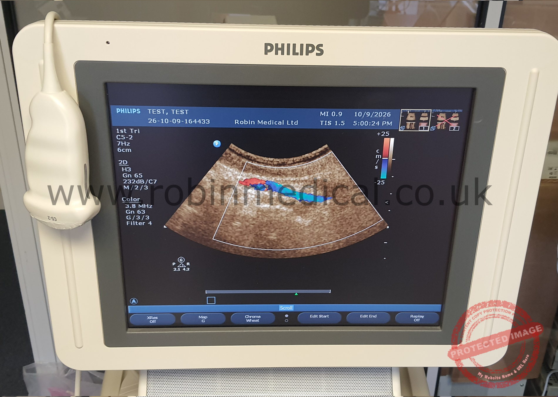 Philips C5-2 Curved Array Ultrasound Probe 21426A MN:989605386651 - Image 8